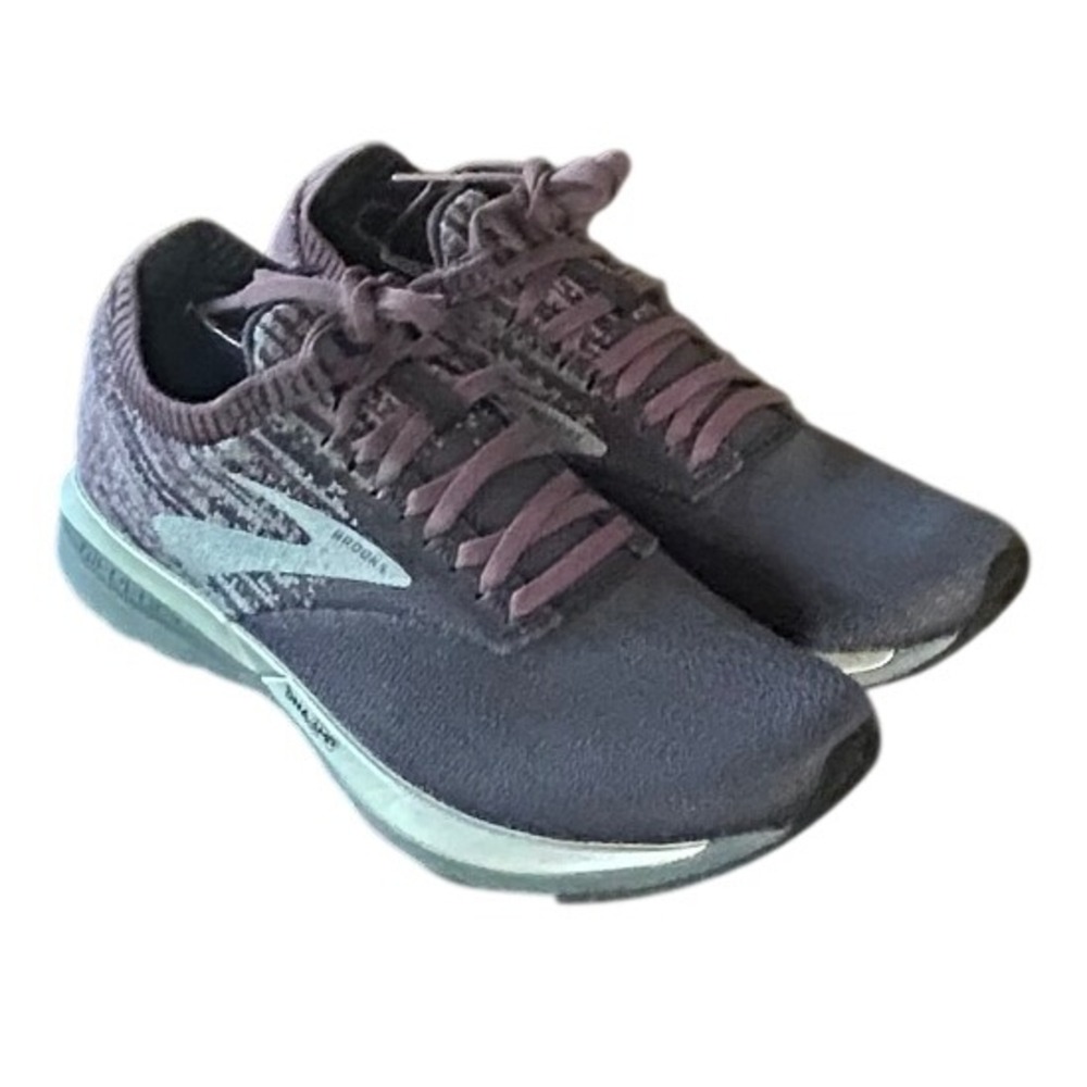 Brooks Ricochet Running Shoes Sneakers Womens 8.5 Purple DNA AMP Knit Athleisure